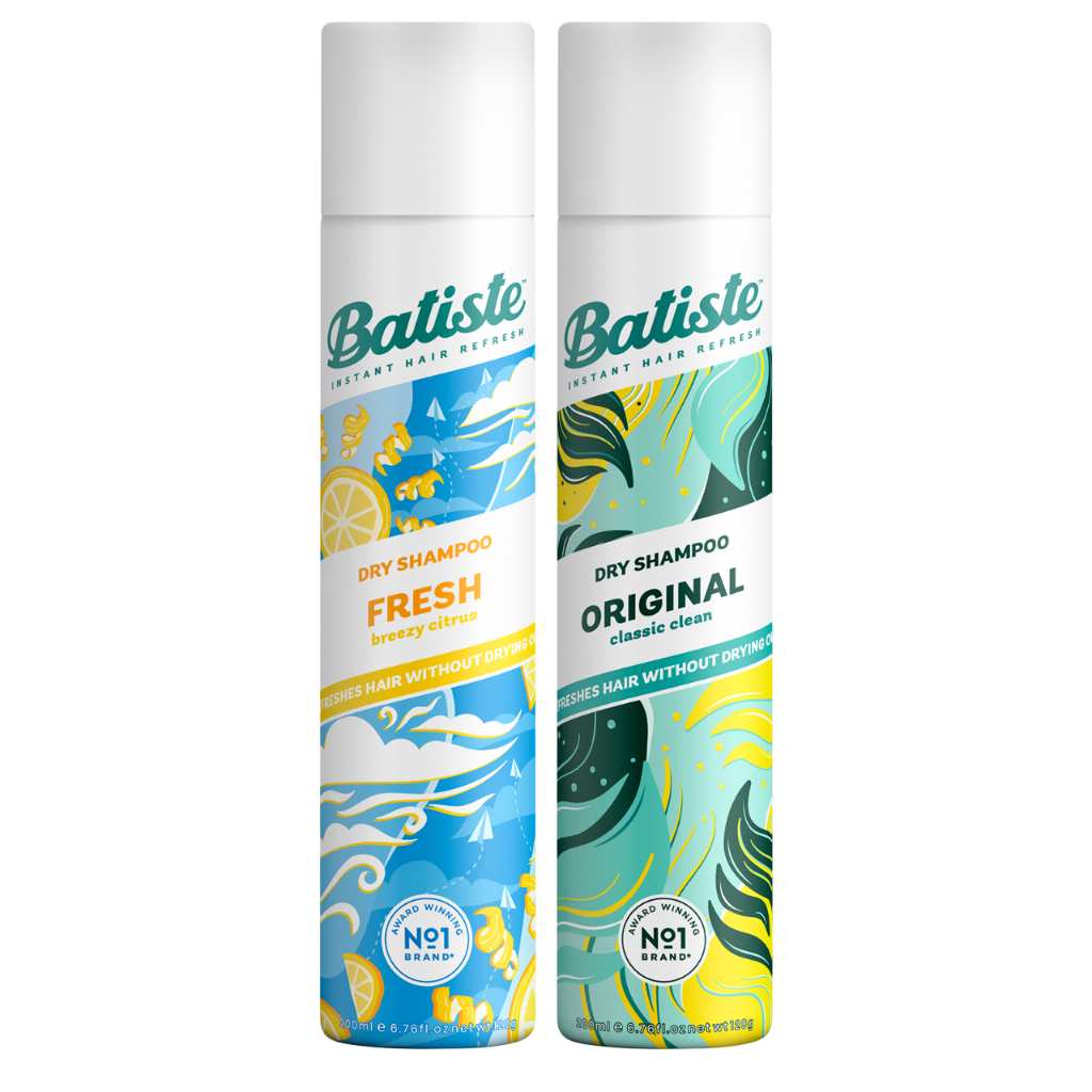 Kit Shampoo a Seco Batiste Original + Fresh 200ml Limpeza Sem Água