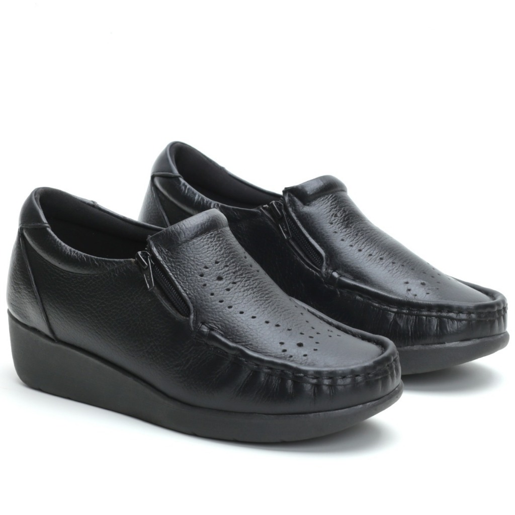 Sapatilha Sapato Social Couro Legitimo Ortopédico Conforto Fácil Calce Promoção