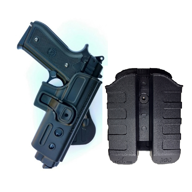 Coldre + Porta Carregador Externo Polímero Pistola Taurus PT100 PT92 PT59s