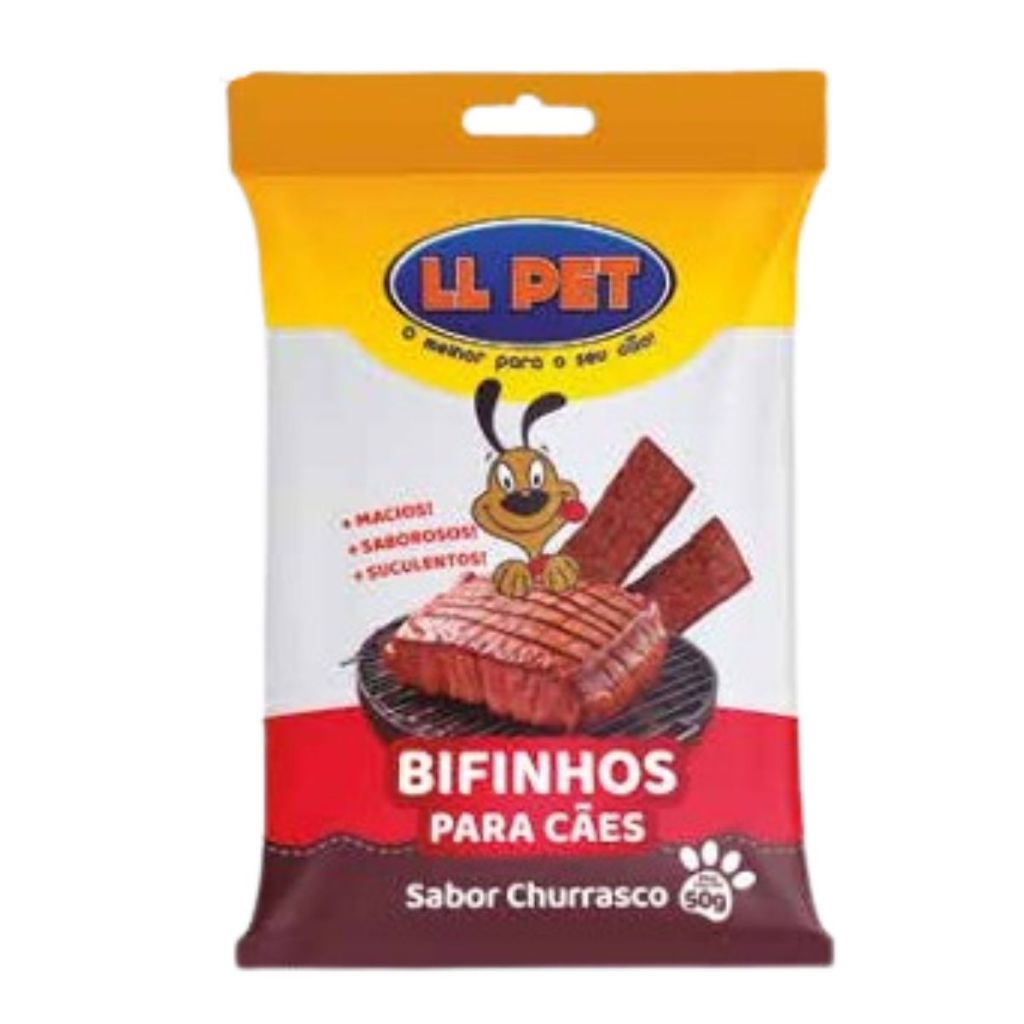PETISCO BIFINHO SABOR CHURRASCO LL PET 50 GRAMAS UNIDADE