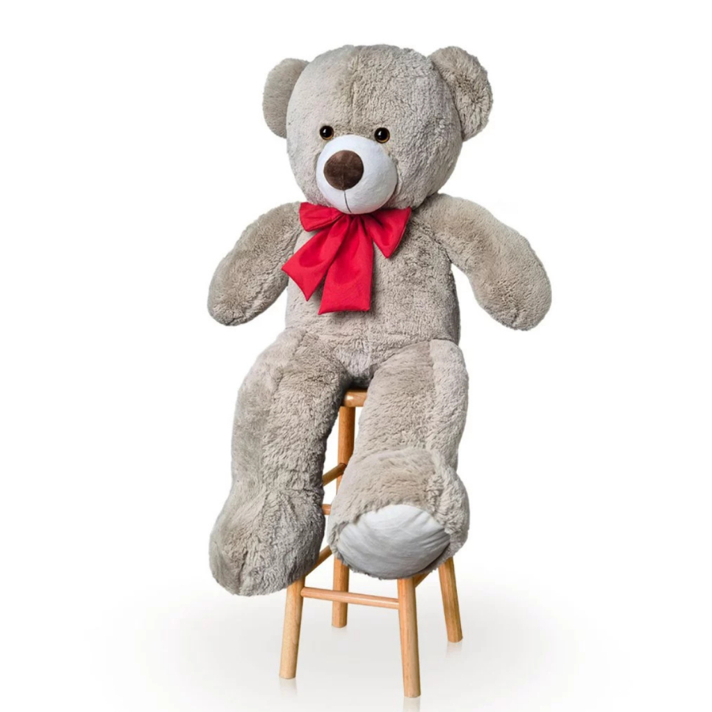 Urso De Pelúcia Gigante Com Laço Antialérgico - Varias Cores