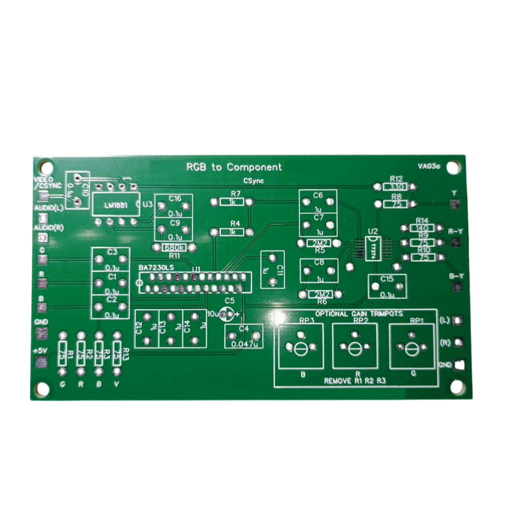 Placa Transcodificadora Rgb S Para Video Componente Scart  # FAÇA VOCÊ MESMO -MEGA DRIVE; SUPER NINTENDO