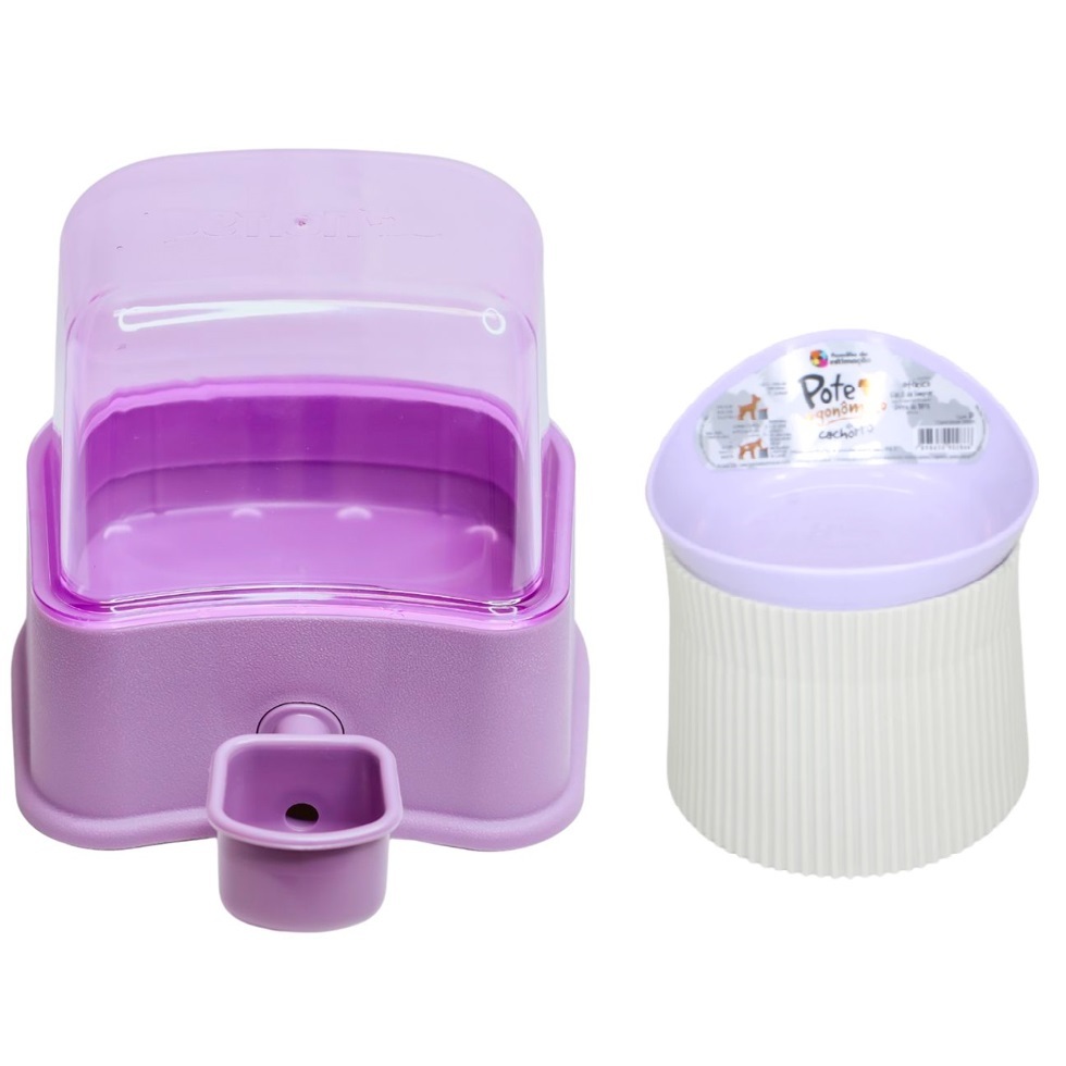 BEBEDOURO PETLON COM COMEDOURO ELEVADO 390 ML em Oferta na Shopee