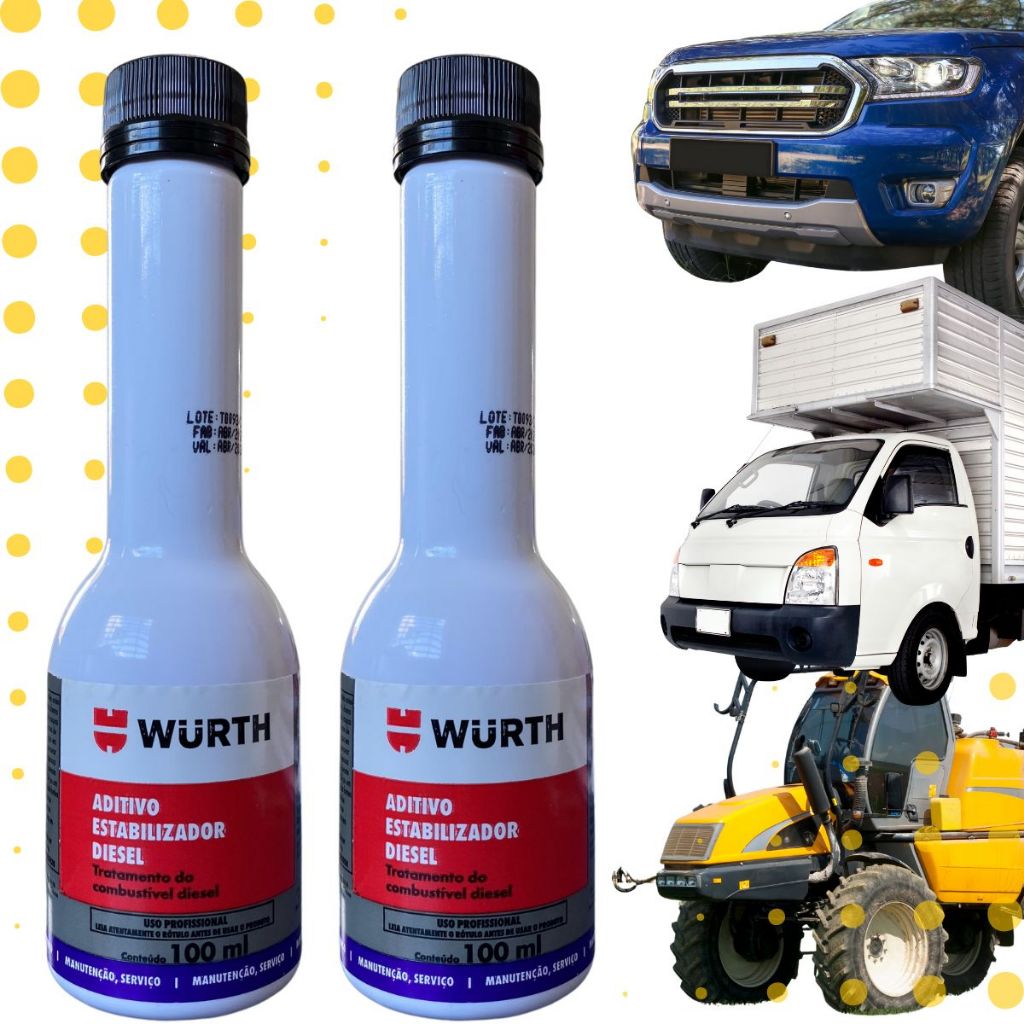 Kit 02 Aditivo Estabilizador de Diesel OWD Power 100ml - Wurth