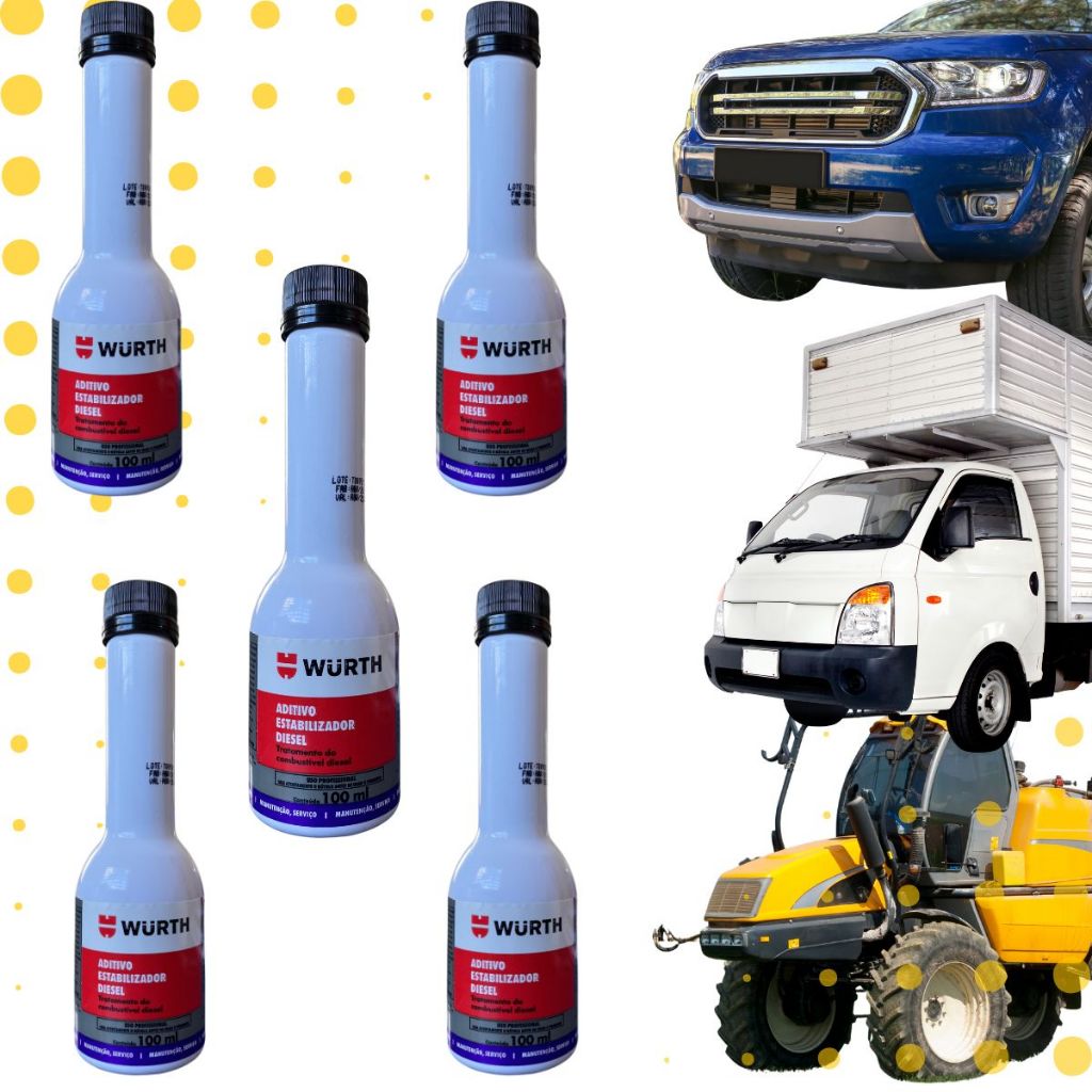 Kit  05 Aditivo Estabilizador de Diesel OWD Power 100ml - Wurth