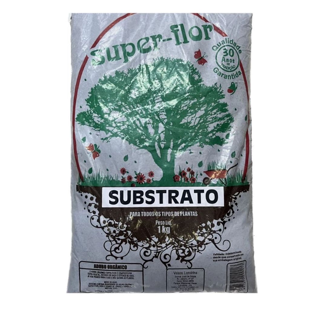 Substrato para Todos os tipos de Plantas Super-Flor (MÁX 30KG POR COMPRA) em Oferta na Shopee