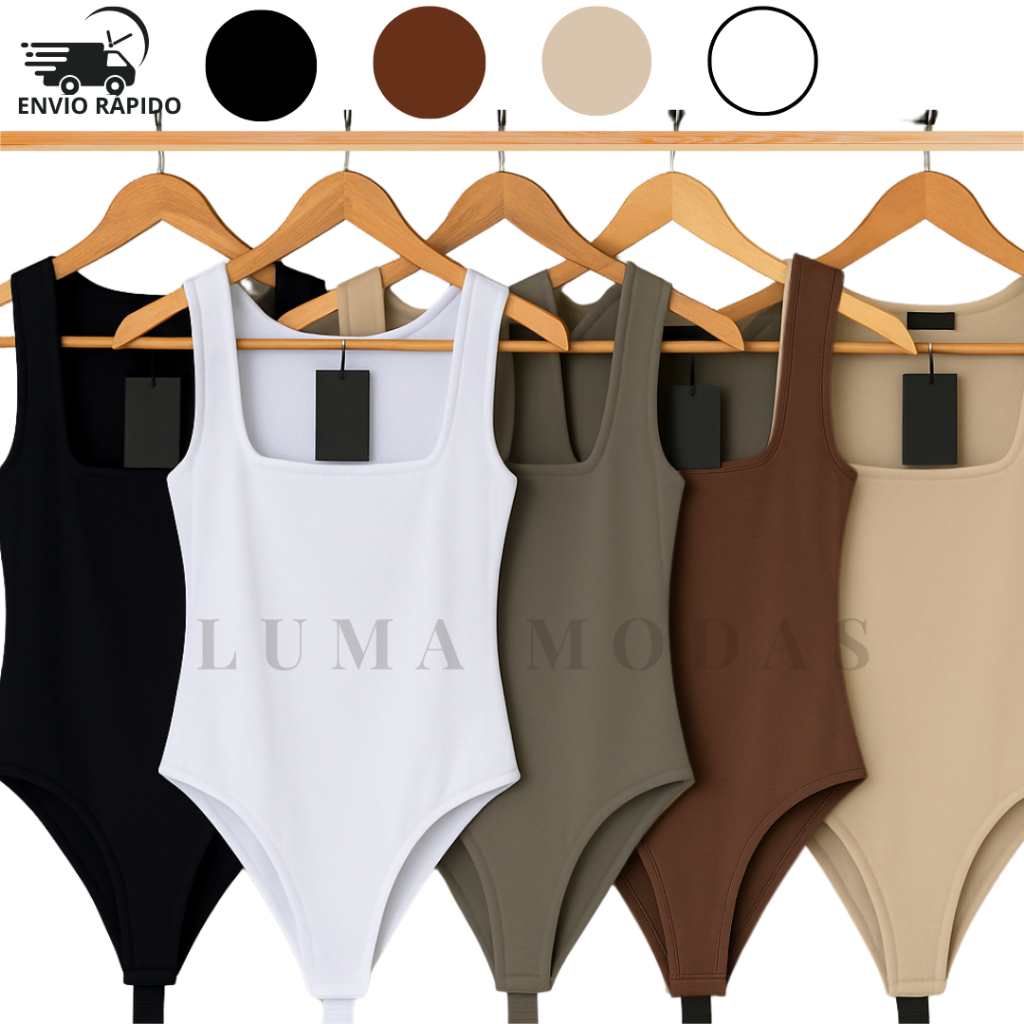 Body Feminino Bory Decote Quadrado Bori com Forro Alça Grossa Básico Bori Collant modelador Casual Elegante Suplex em Oferta na Shopee