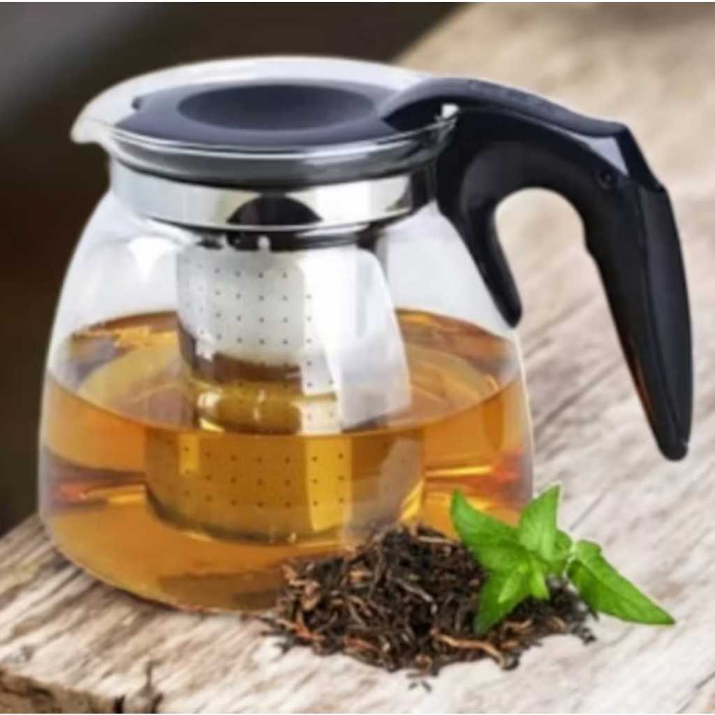 Chaleira Com Infusor De Vidro 900ml Para Chá Bule inox em Oferta na Shopee