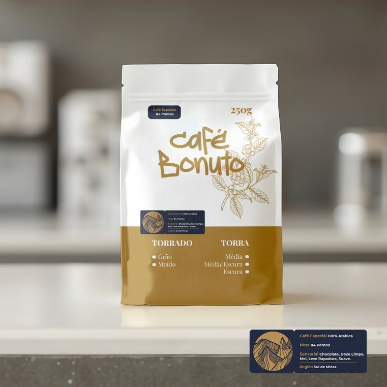Café Especial Bonuto 84 pontos Sensorial rapadura suave,chocolate e mel. em Oferta na Shopee