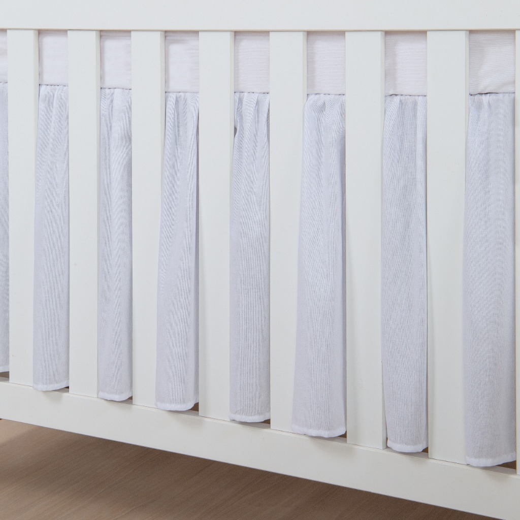 Saia de Berço 2 Lados Micro Percal 200 Fios para Enxoval de Bebê Menino e Menina -Elegante Clean| MB