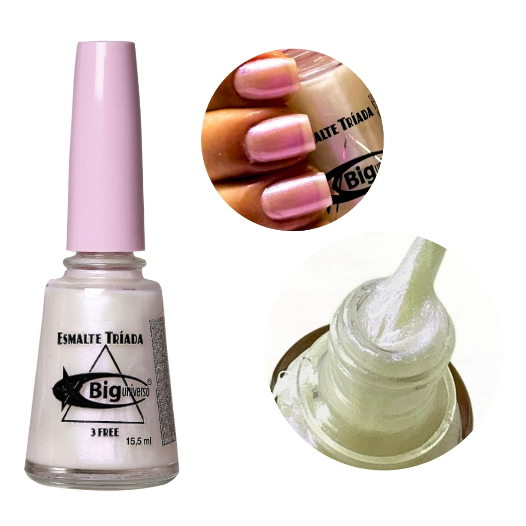 Esmalte para Unhas Rosa Anna com Glitter 3Free Big Universo 15,5 ml