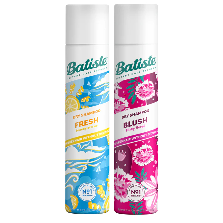 Kit Shampoo a Seco Batiste Fresh + Blush 200ml Limpeza Sem Água