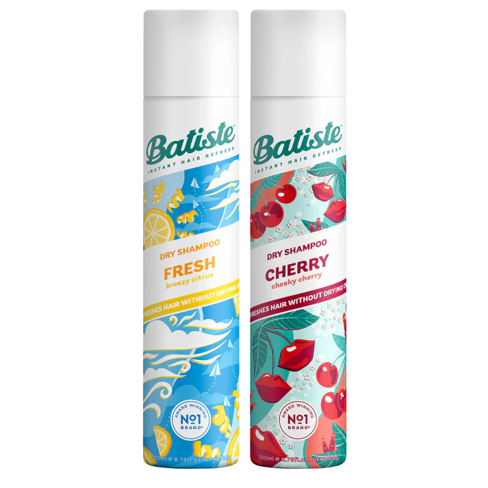 Kit Shampoo a Seco Batiste Cherry + Fresh 200ml Limpeza Sem Água