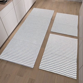 Jogo Tapete de Cozinha três peças algodão tecido grosso -Tapete: 0,47x 0,70 /Passadeira :0,47x 1,40 em Oferta na Shopee