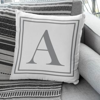 Capas De  Almofada Decorativa Almofada Para Sala Cama de Casal Com Inicial Personalizada Minimalista Capas de almofada em Oferta na Shopee