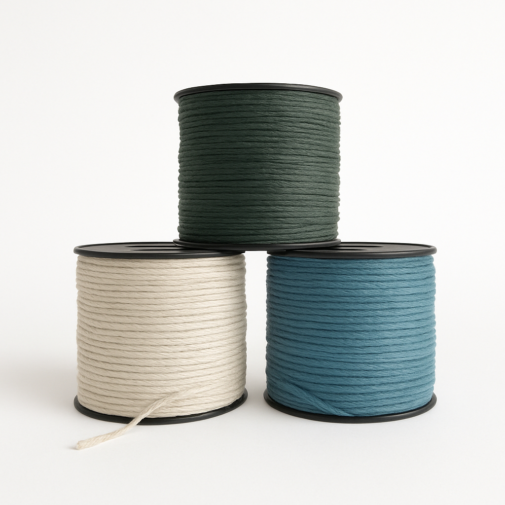 Cordão Cordão 4mm 100m Cores Algodão Trançado Artesanato Macrame em Oferta na Shopee