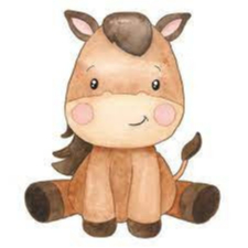 Display MDF de chão - Cavalinho Aquarela em Oferta na Shopee