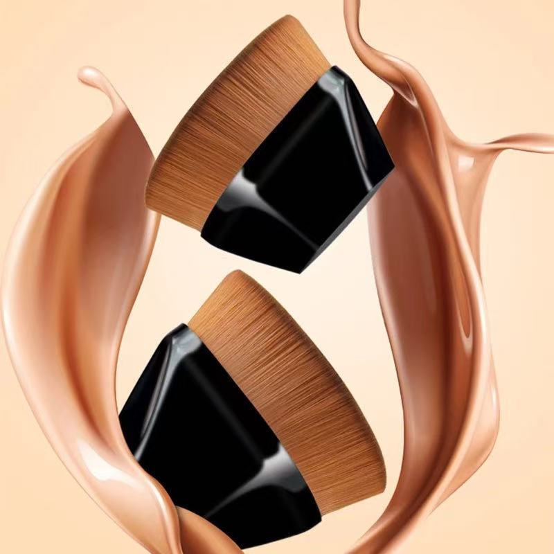 Pincel Mágico Hexágono Base Maquiagem Tiktok Flawless Brush Cor Preto