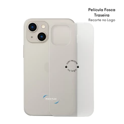 Pelicula Hydrogel Traseira FOSCA SEM Lateral c/ Recorte Logo Extra Fina IPhone 11 12 13 14 15 16 17 18 PRO MAX