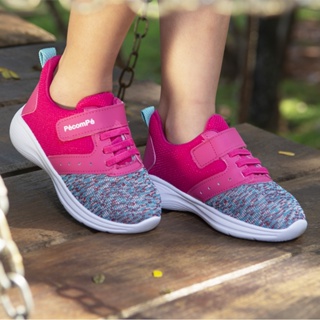 Tênis Infantil Menina Pé com Pé Pink/Azul Com Fechamento em Prático em Oferta na Shopee