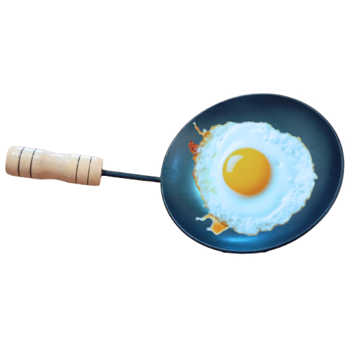 Frigideira De Aço Modelo Arado Frita Ovo Porções Tapioqueira 18cm Diametro 3mm Espessura