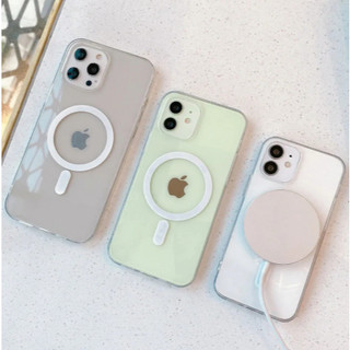 Capa Capinha Transparente Magnética Anti Impacto TPU PC Case Para IPhone 11 12 13 14 15 16 Pro Max