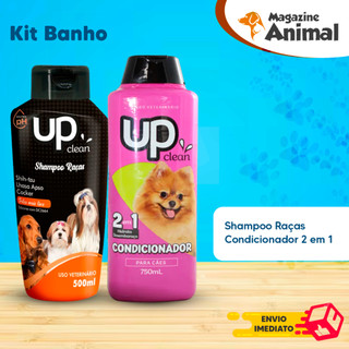 Kit Banho Shampoo para Cachorro Shih Tzu Lhasa Cocker + Condicionador Kit Shampoo Pet Shih Tzu Cheiroso UP Clean