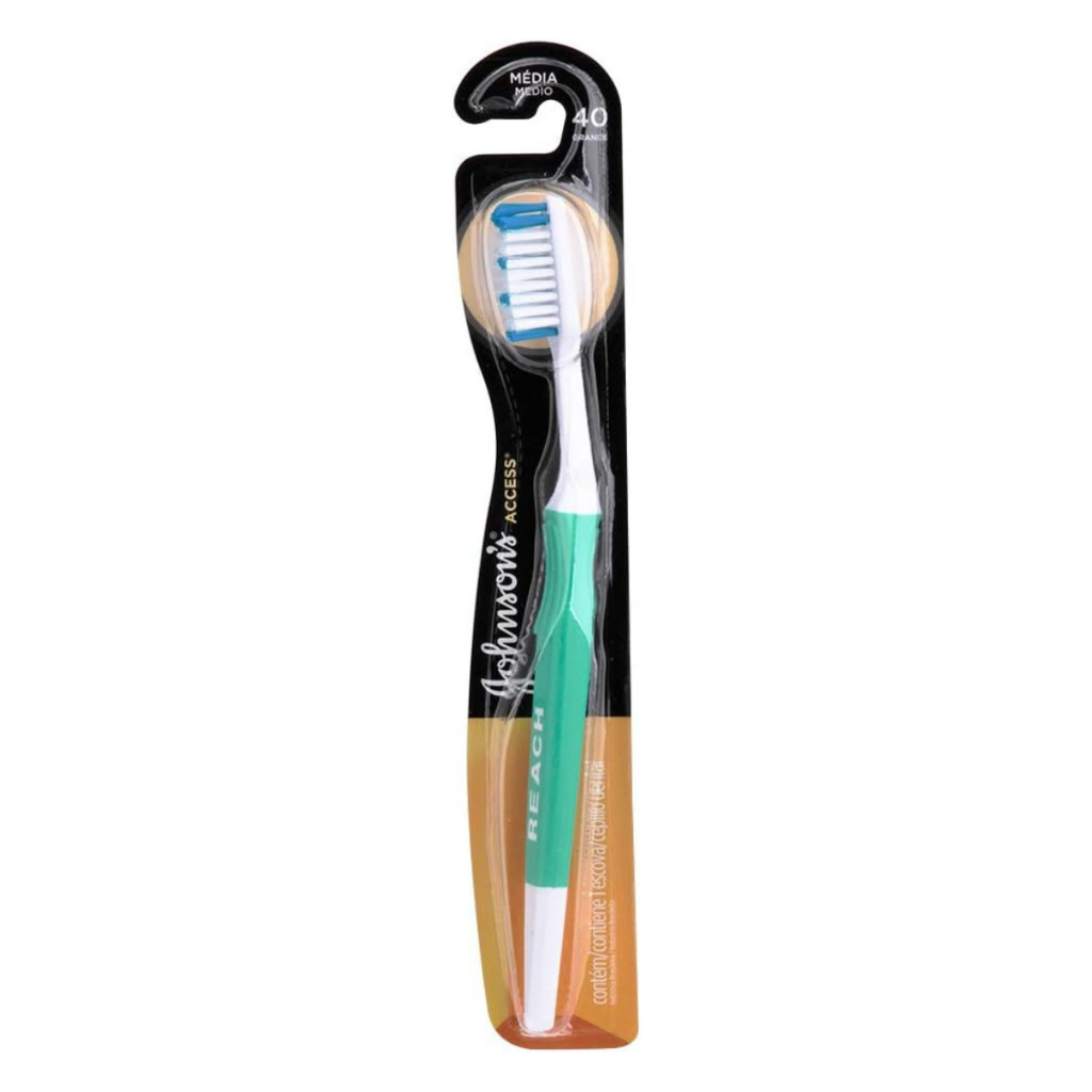Escova Dental Johnson's Access Reach Média Tamanho 40 Grande - Health