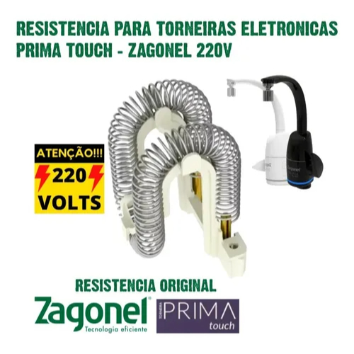 Resistência para Torneira Elétrica Zagonell Prima Touch 220V em Oferta na Shopee