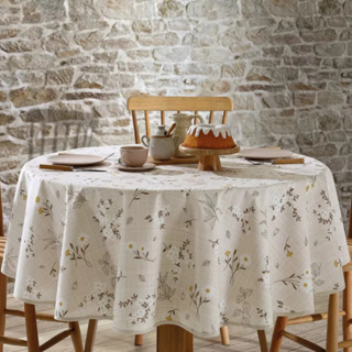 Toalha de Mesa Redonda 1,60m Dohler Clean 4 Lugares Limpa Fácil em Oferta na Shopee