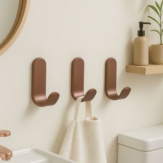 Cabide Gancho de Parede com Fita Dupla Face 3M para Toalhas Banheiro Cor Bronze em Oferta na Shopee