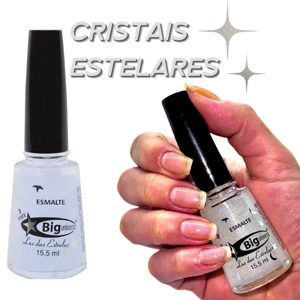 Esmalte de Unha Luz das Estrelas Glitter Especial Cristais Estelares Big Universo 15,5ml