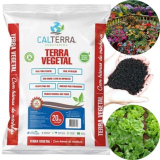 Terra Vegetal adubada com Húmus de Minhoca 3kg,10kg ou 20kg - Calterra (MÁX 30KG POR COMPRA) em Oferta na Shopee