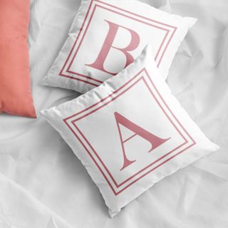 2 Capa de Almofada Com Inicial Para Quarto de Casal Ou Sofa Capas De Almofadas Decorativa em Oferta na Shopee
