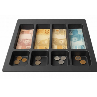 Bandeja De Organizador Gaveta De Dinheiros Porta Cédulas E Moedas Para Lojas em Oferta na Shopee