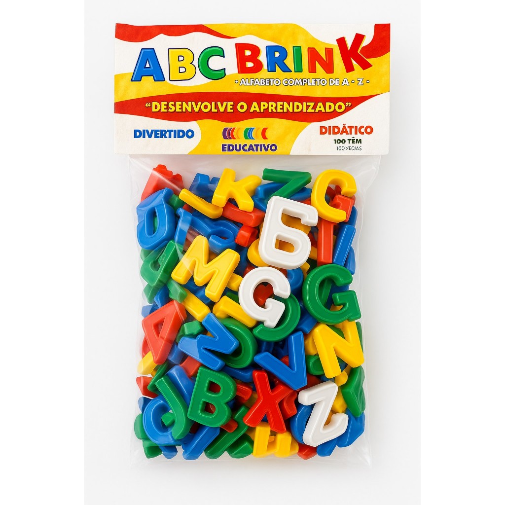 Letras do Alfabeto Brincando com Letras Brinquedo Educativo 130 Peças Pedagógicas Braille