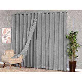 Cortina Voil Gaze de Linho 8,00 x 2,30/2,40/2,50/2,60/2,70/2,80 c/ Forro Blackout Grosso em Oferta na Shopee