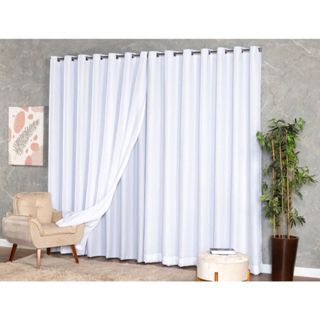 Cortina Voil Linho Com Forro Blackout Grosso 6,00m x Altura Sob Medida 2,30/2,40/2,50/2,60/2,70/2,80 em Oferta na Shopee