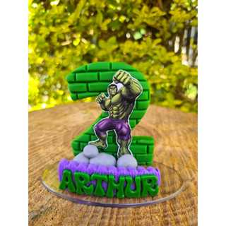 vela personalizada HULK em bisquit com pavio! em Oferta na Shopee