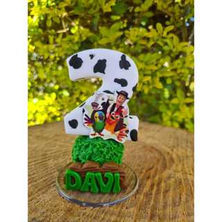 VELA PERSONALIZADA FAZENDINHA ZANON COM PAVIO! em Oferta na Shopee