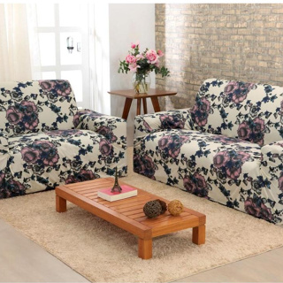 Capa de Sofá Coladinha Estampada 3 e 2 Lugares em Malha/Helanca em Oferta na Shopee