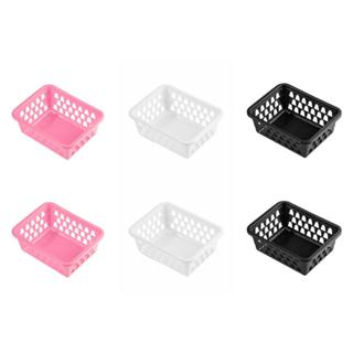 Kit C/ 6 Cestinho P/ Organização de Banheiro 16x12x06 Cosméticos Maquiagem em Oferta na Shopee