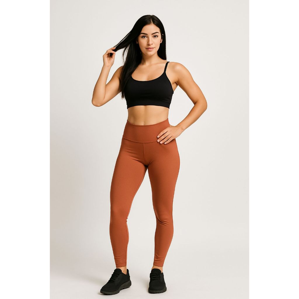 Calça Legging  Suplex  Grossa Feminina Lisa Cintura Alta