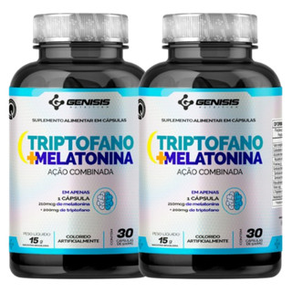 kit 2 X L-Triptofano + Melatonina ( Concentrado ) em Cápsulas Genisis !