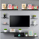 Rack Suspenso Com Nicho e prateleiras painel de tv para sala e quarto