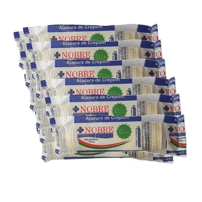 Atadura De Crepom Faixa Curativo 20 Cm X 1,8 Mt Com 12 Rolos