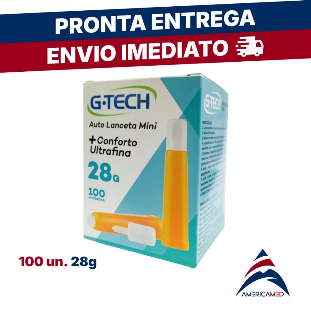 Auto Lanceta Mini G-Tech 28G Ultrafina – Caixa com 100 Unidades em Oferta na Shopee