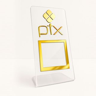Display Pix Acrílico Placa QR Code Pagamento Para Balcão Caixa Loja em Oferta na Shopee