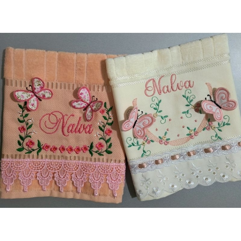 kit toalhas com borboletas 3D luxuosas em Oferta na Shopee