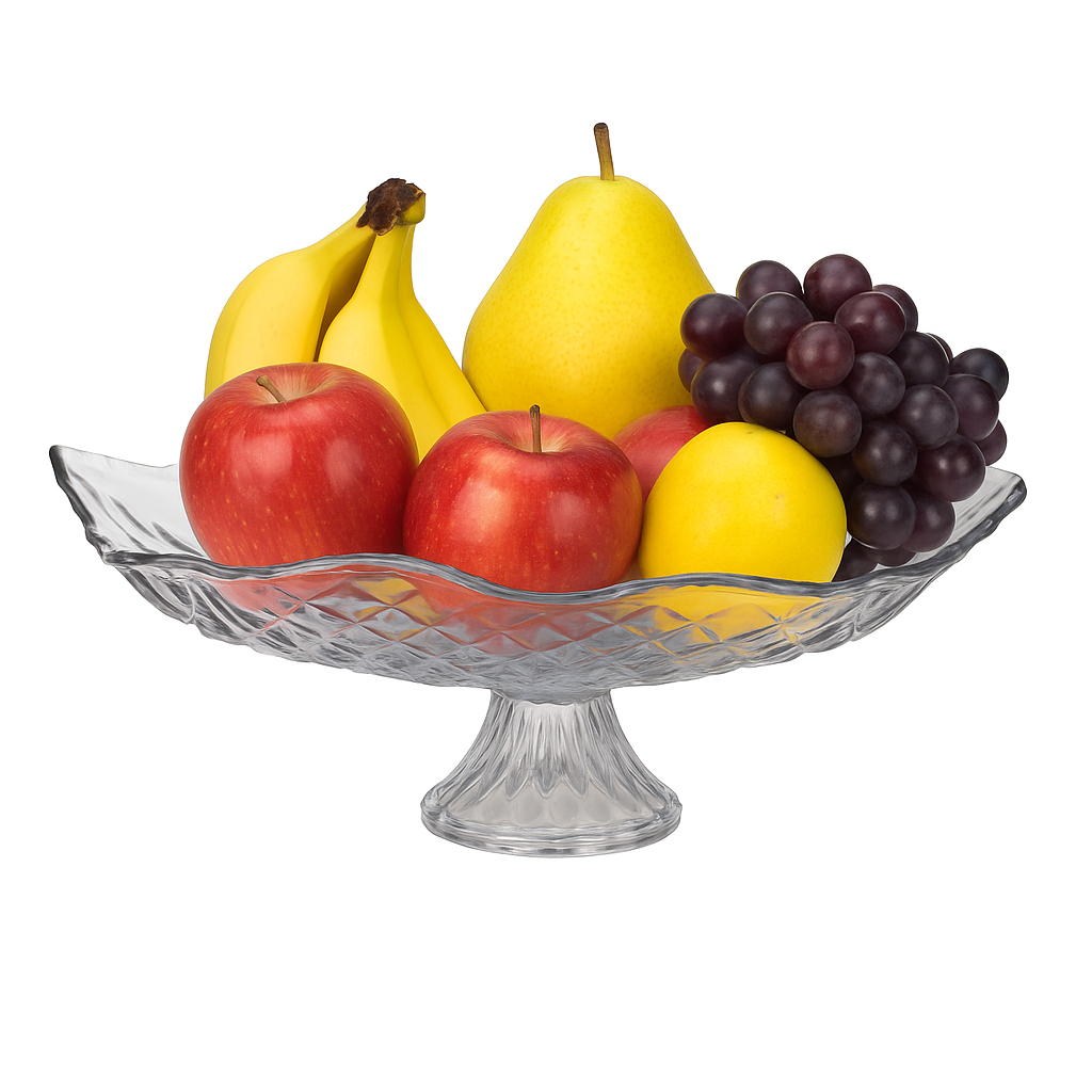 Saladeira Em Vidro Com Pé Fruteira De Vidro Centro De Mesa De Vidro Para Saladeira E Fruteira